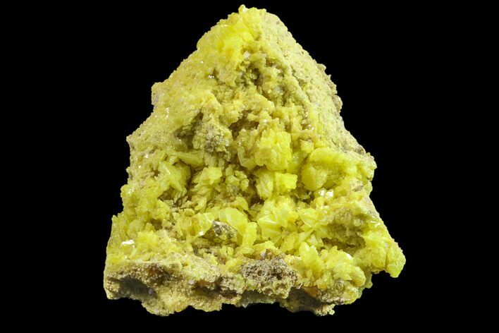Yellow Sulfur Crystals on Matrix - Steamboat Springs, Nevada #154350